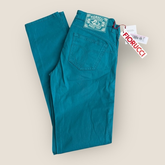 Fiorucci | Straight Leg Jeans | Teal | Size 27 | NWT - Picture 4 of 9
